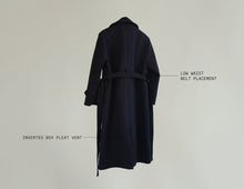 Load image into Gallery viewer, Deep Indigo Belted Duster Coat
