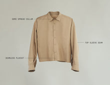 Load image into Gallery viewer, Khaki Cropped Button Down
